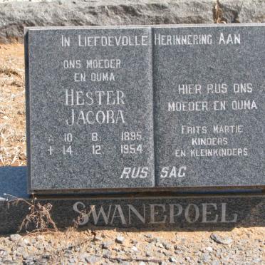 SWANEPOEL Hester Jacoba 1895-1954