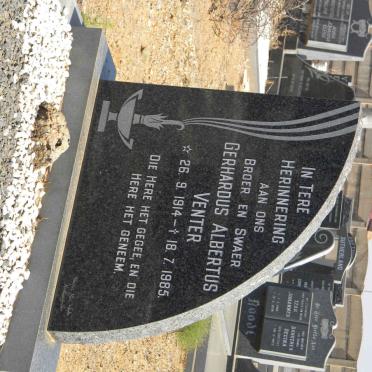 VENTER Gerhardus Albertus 1914-1985