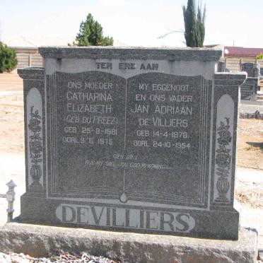 VILLIERS Jan Adriaan, de 1878-1954 &amp; Catharina Elizabeth DU PREEZ 1881-1975