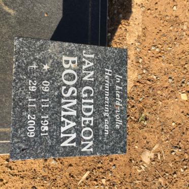 BOSMAN Adriaan 1953-1998 :: BOSMAN Jan Gideon 1981-2009