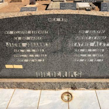 DIEDERIKS Jacob Johannes 1885-1959 &amp; Beatrix Aletta 1906-1997