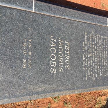 JACOBS Petrus Jacobus 1937-2004