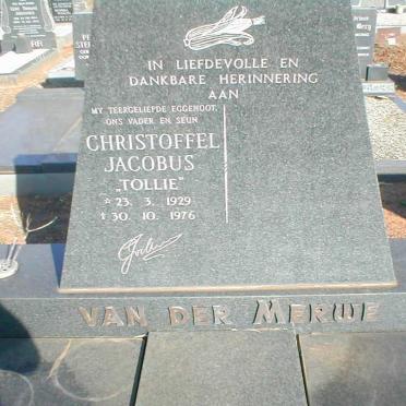 MERWE Christoffel Jacobus, van der 1929-1976