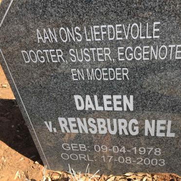 NEL Daleen v. Rensburg 1978-2003