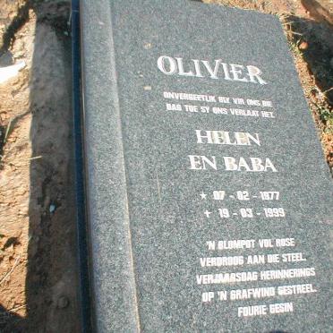 OLIVIER Helen 1977-1999 :: OLIVIER Baba
