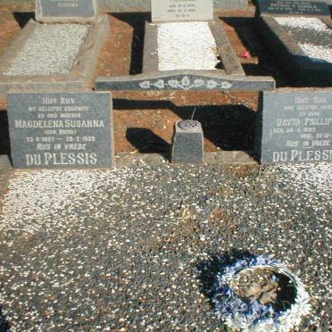 PLESSIS David Phillipus, du 1893-1969 &amp; Magdelena Susanna BRITS 1887-1959