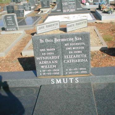 SMUTS Mynhardt Adriaan Willem 1909-1998 &amp; Elizabeth Catharina 1904-1989