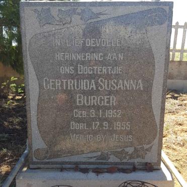BURGER Gertruida Susanna 1952-1955
