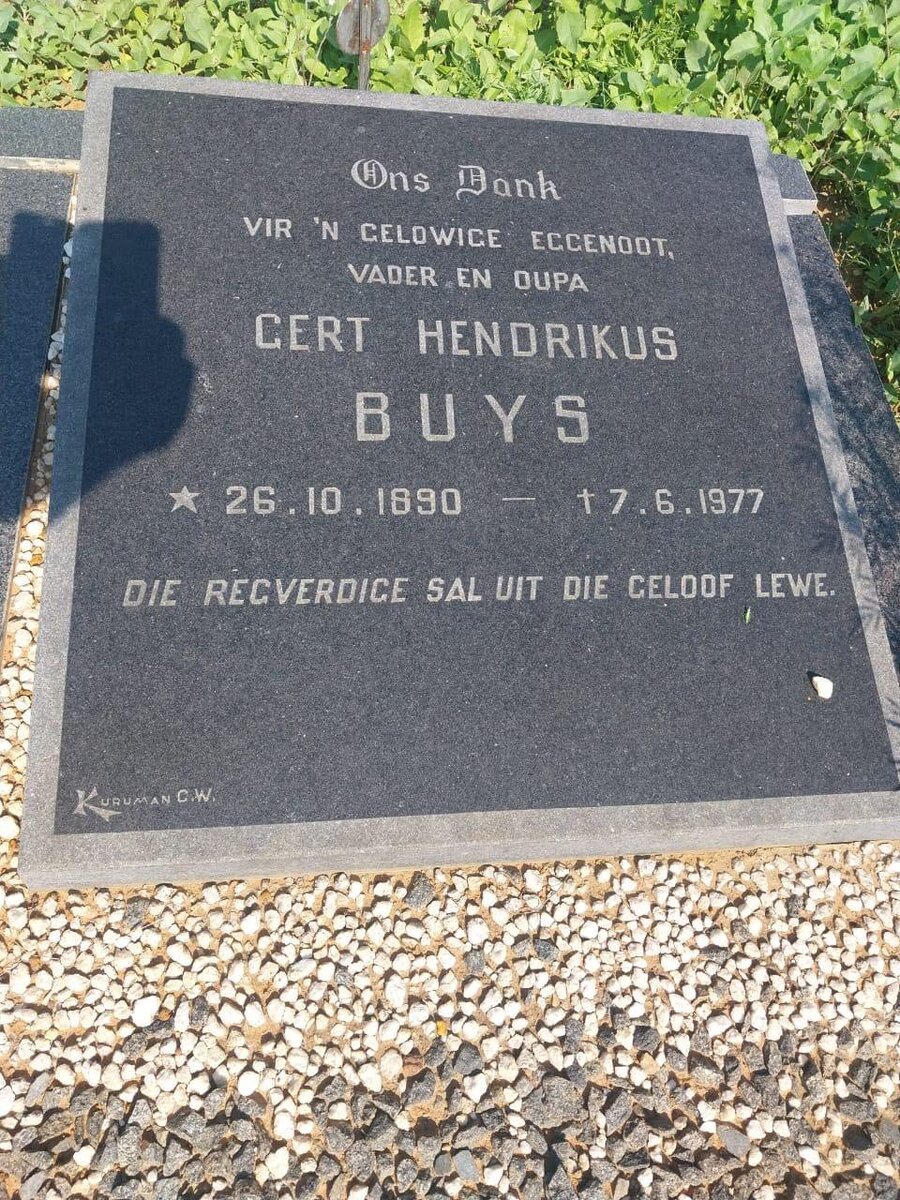 BUYS Gert Hendrikus 1890-1977