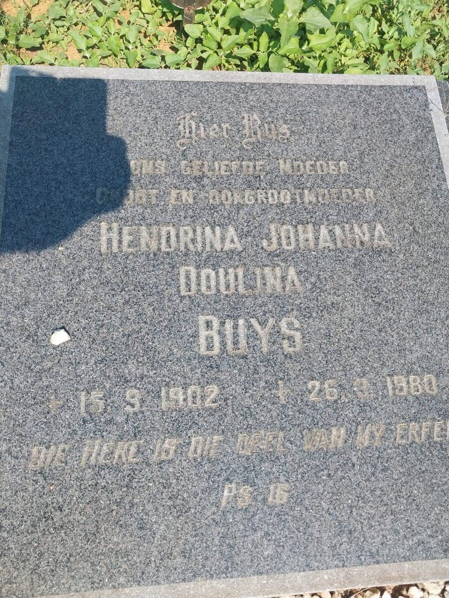 BUYS Hendrina Johanna Doulina 1902-1980