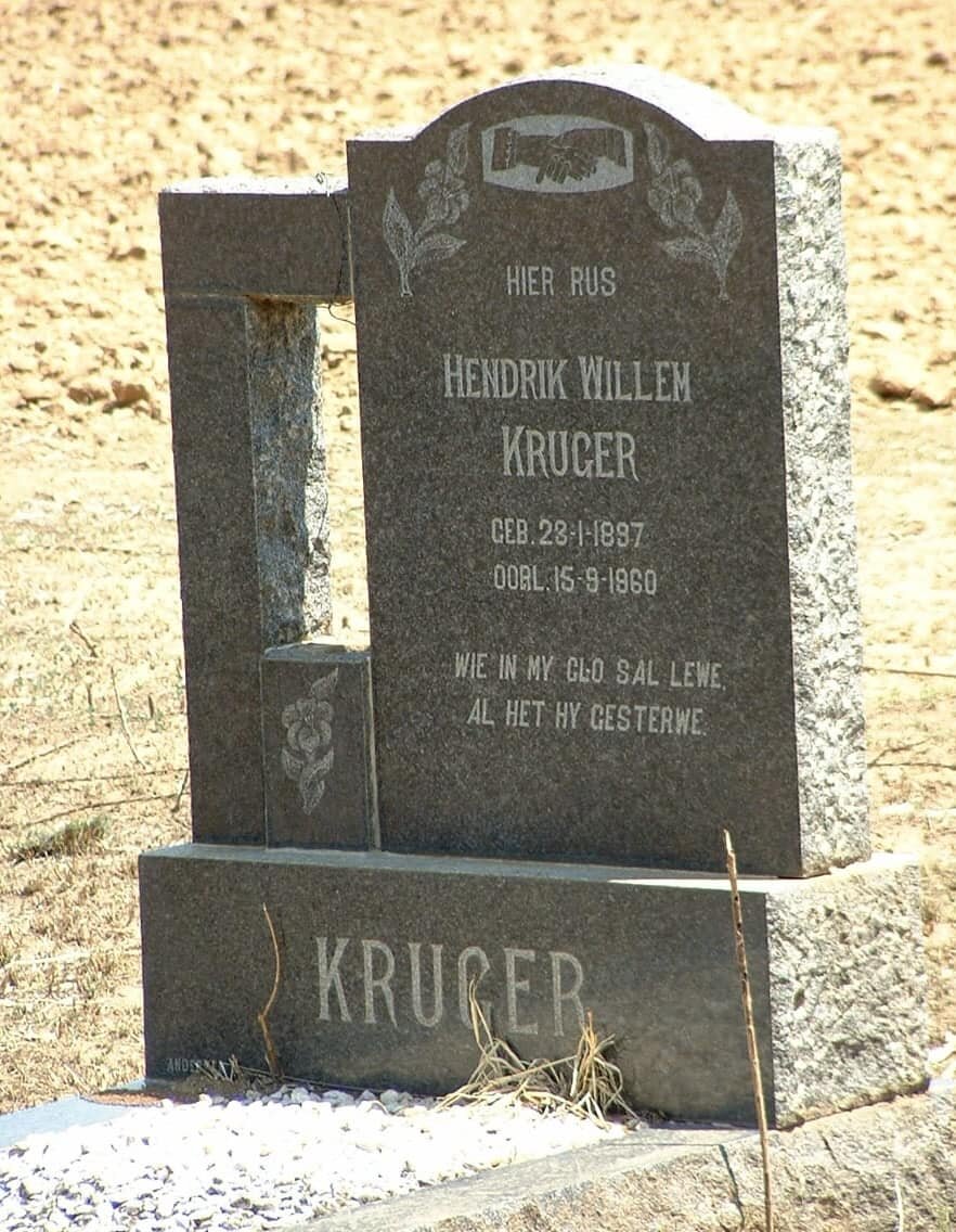 KRUGER Hendrik Willem 1897-1960