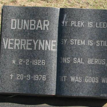 VERREYNNE Dunbar 1926-1976