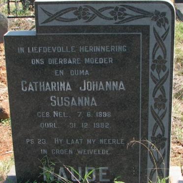 NAUDE Catharina Johanna Susanna nee NEL 1898-1982