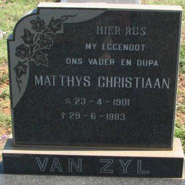 ZYL Matthys Christiaan, van 1901-1983 