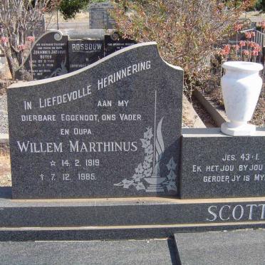 SCOTT Willem Marthinus 1919-1985