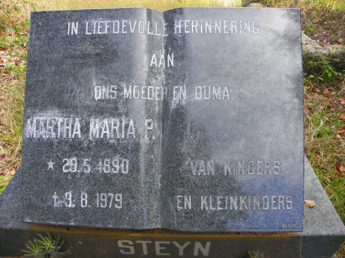 STEYN Martha Maria P. 1890-1979