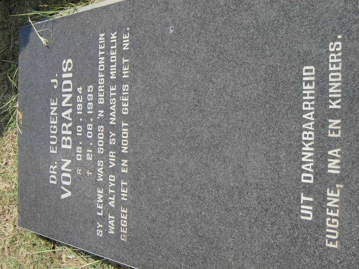 BRANDIS Eugene J., von 1924-1995