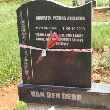 BERG Maarten Petrus Albertus, van den 1964-2009