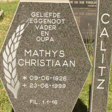 CALITZ Mathys Christiaan 1926-1999