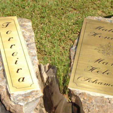 FERREIRA Matthys Hendrik 1907-1999 &amp; Marie Helena SCHAMOTTA 1913-2000