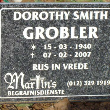 GROBLER Dorothy Smith 1940-2007