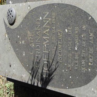 HOFFMANN Carl Ferdinand 1988-1988