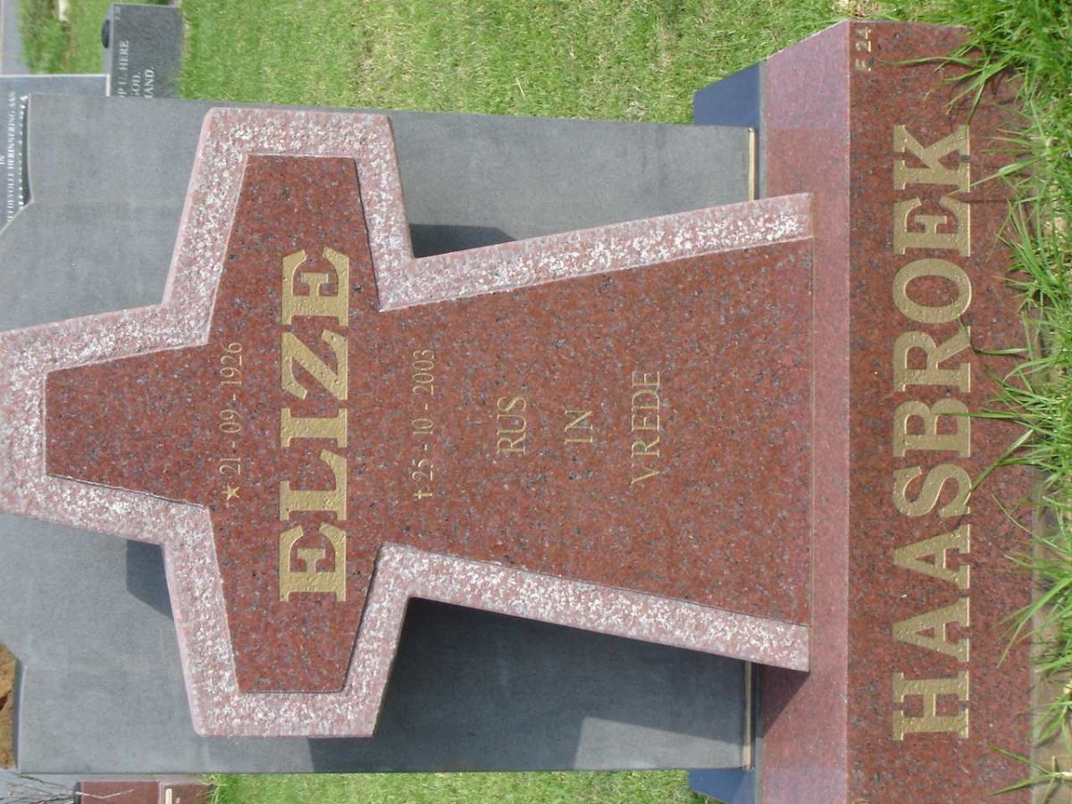 HAASBROEK Elize 1926-2003