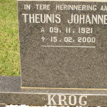 KROG Theunis Johannes 1921-2000