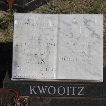 KWOOITZ Jacob Dirk 1936-1981