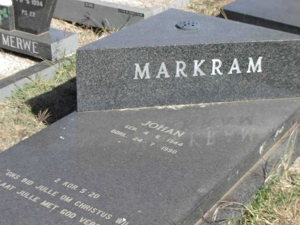 MARKRAM Johan 1944-1990