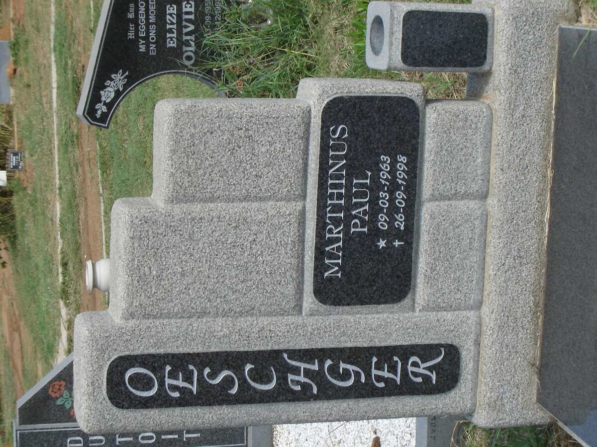 OESCHGER Marthinus Paul 1963-1998