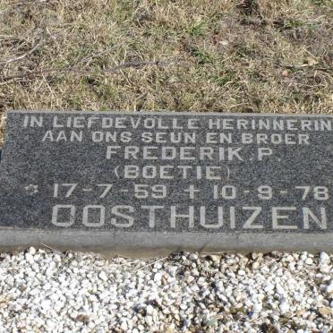 OOSTHUIZEN Frederik P. 1959-1978