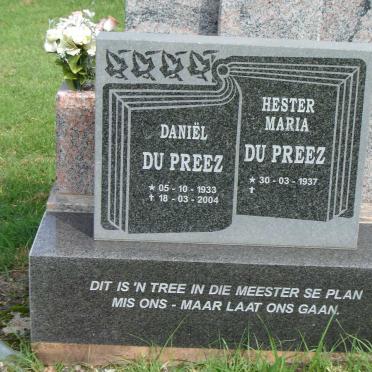 PREEZ Daniel, du 1933-2004 &amp; Hester Maria 1937-