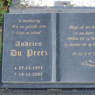 PREEZ Andries, du 1971-2001