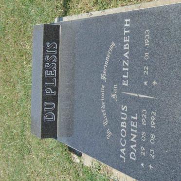 PLESSIS Jacobus Daniel, du 1923-1992 &amp; Elizabeth 1933-