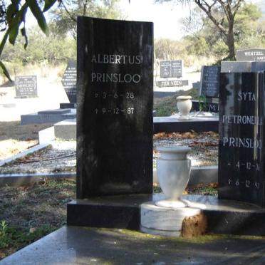 PRINSLOO Albertus 1928-1987 &amp; Syta Petronella 1936-1997