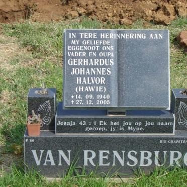 RENSBURG Gerhardus Johannes Halvor, van 1940-2005