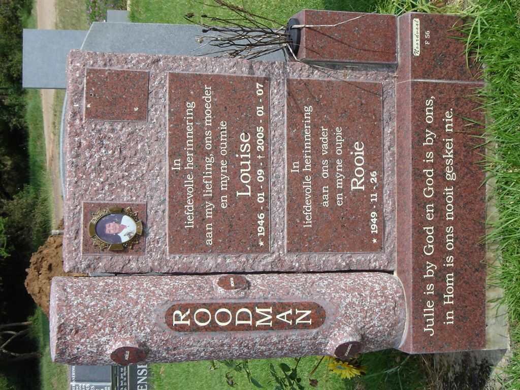 ROODMAN Louise 1946-2005 &amp; Rooie 1949-