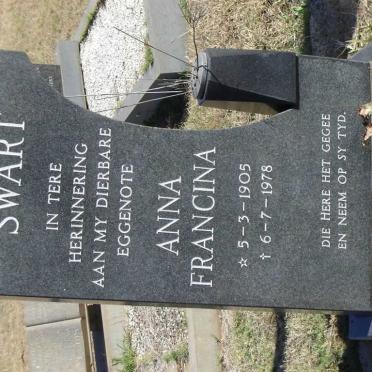 SWART Anna Francina 1905-1978