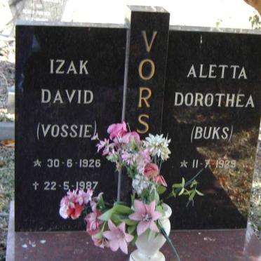 VORSTER Izak David 1926-1987 &amp; Aletta Dorothea 1929-