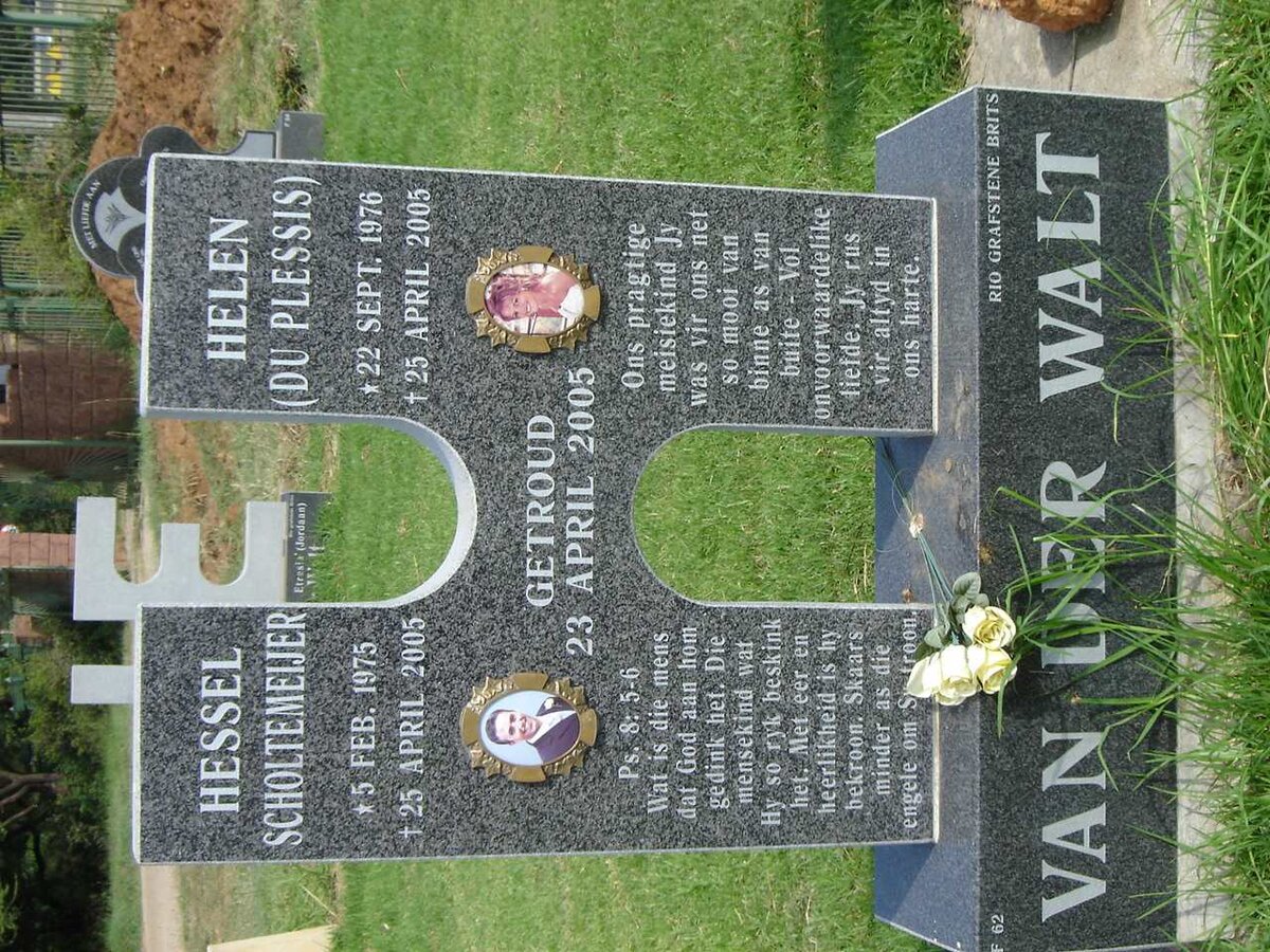 WALT Hessel Scholtemeijer, van der 1975-2005 &amp; Helen DU PLESSIS 1976-2005