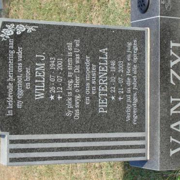 ZYL Willem J., van 1943-2001 &amp; Pieternella 1946-2003