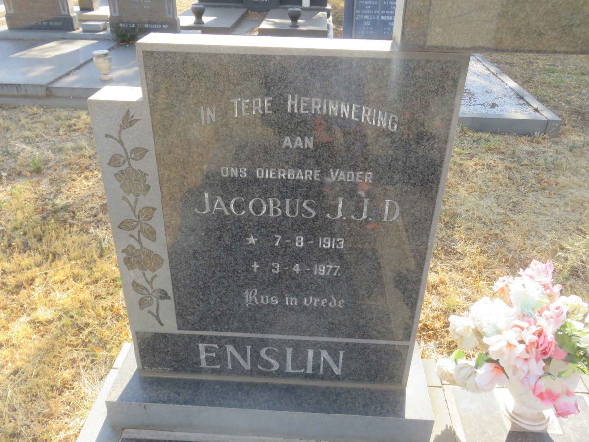 ENSLIN Jacobus J.J.D. 1913-1977 &amp; Elizabeth Maria 1919-1990