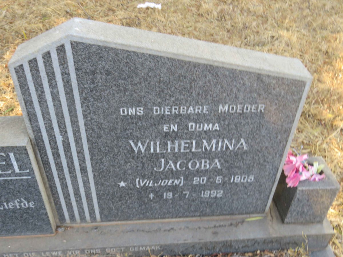 SWANEPOEL Johannes Gerhardus 1903-1976 &amp; Wilhelmina Jacoba VILJOEN 1905-1992