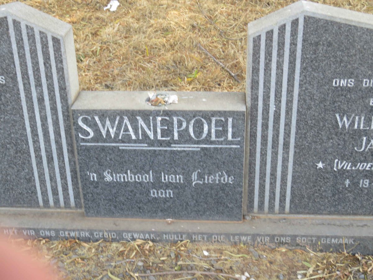 SWANEPOEL Johannes Gerhardus 1903-1976 &amp; Wilhelmina Jacoba VILJOEN 1905-1992