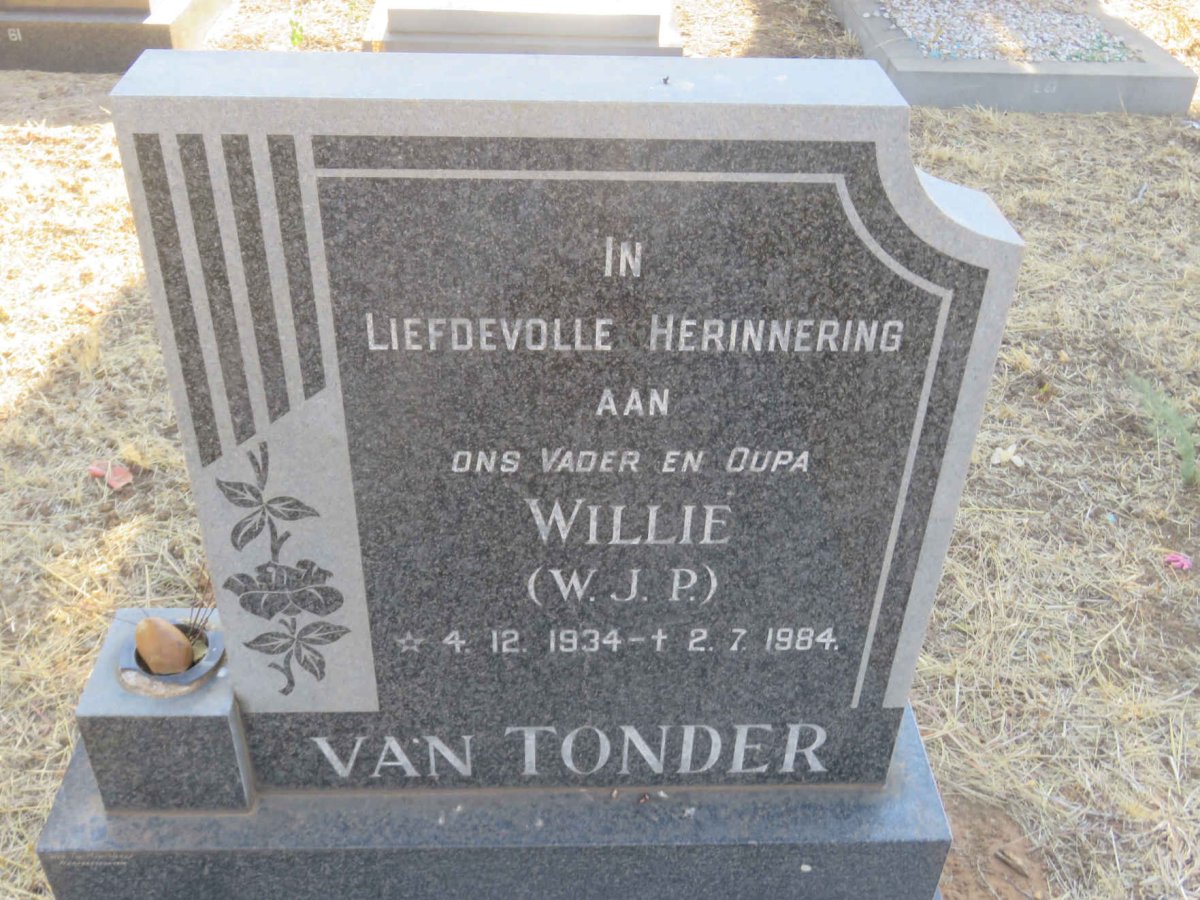 TONDER W.J.P., van 1934-1984