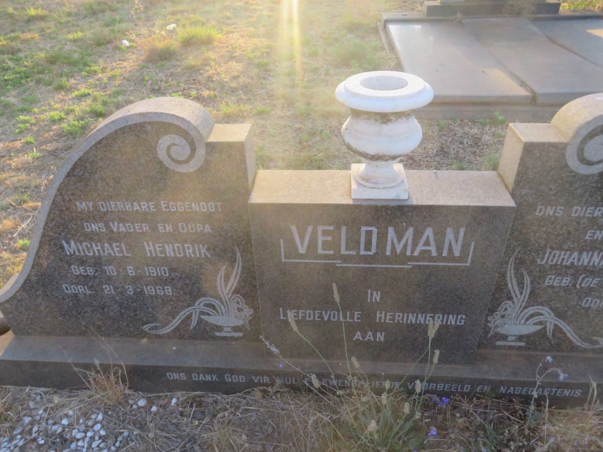 VELDMAN Michael Hendrik 1910-1968 &amp; Johanna Christina DE BRUIN 1910-1981