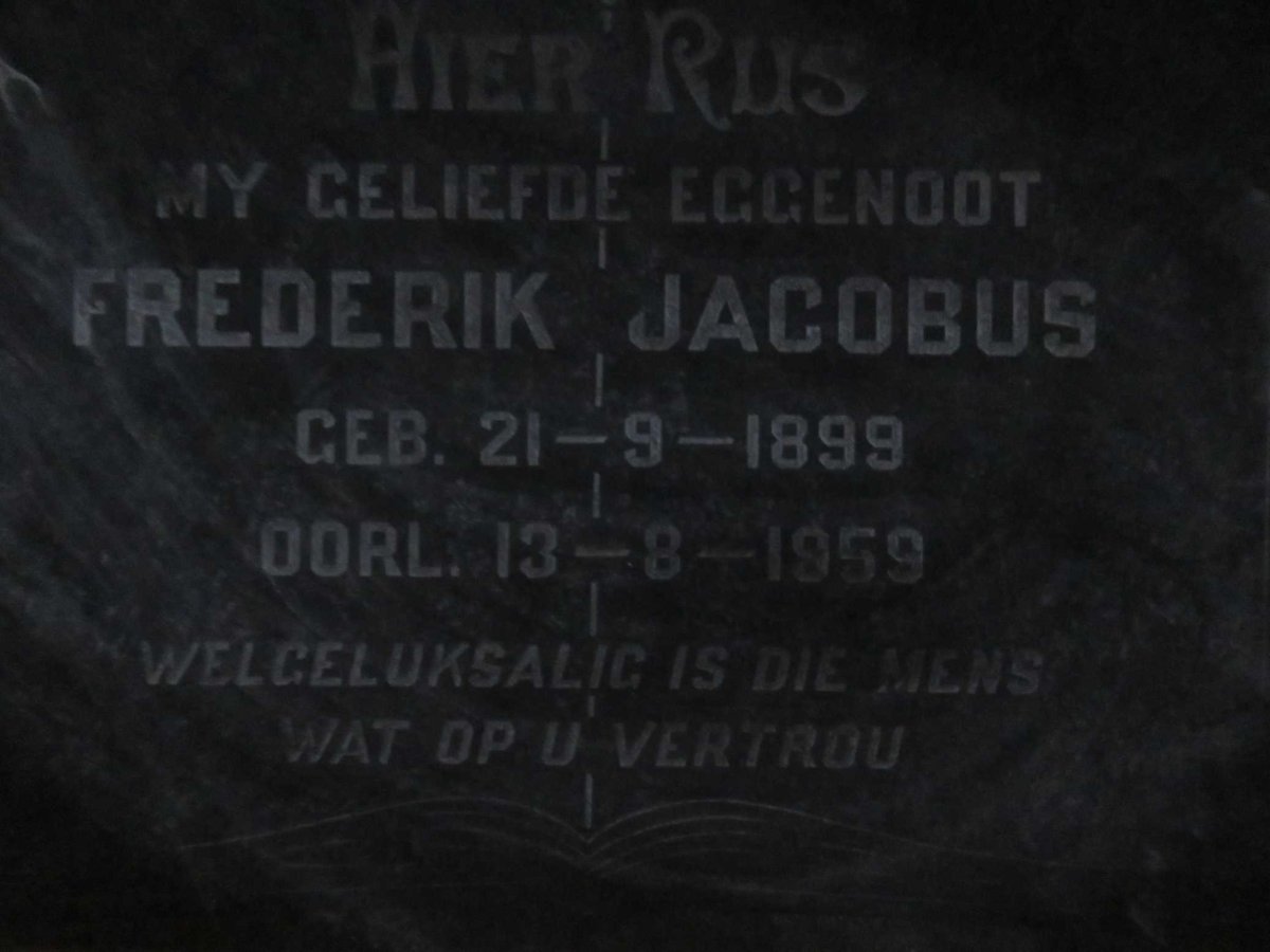 ? Frederik Jacobus 1899-1959