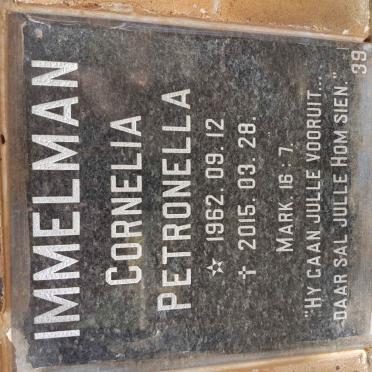 IMMELMAN Cornelia Petronella 1962-2015
