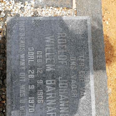 BARNARD Roelof Johannes Willem 1906-1970